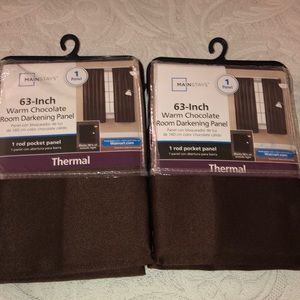 Brown curtains